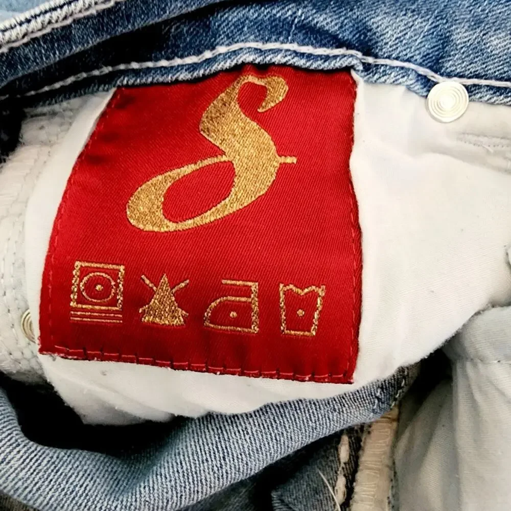 SEVEN7 GIRL EMBROIDERED /DAZZLE JEANS SIZE 10P
